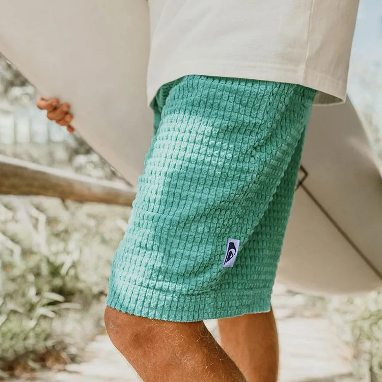 Retro Men's Quick Silver Print Surf Shorts Vacation Casual Comfortable Beach Shorts 5aeb