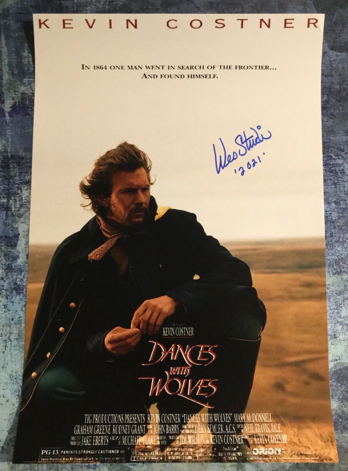 GFA Dances with Wolves Movie * WES STUDI * Signed 12x18 Photo Poster painting W1 COA