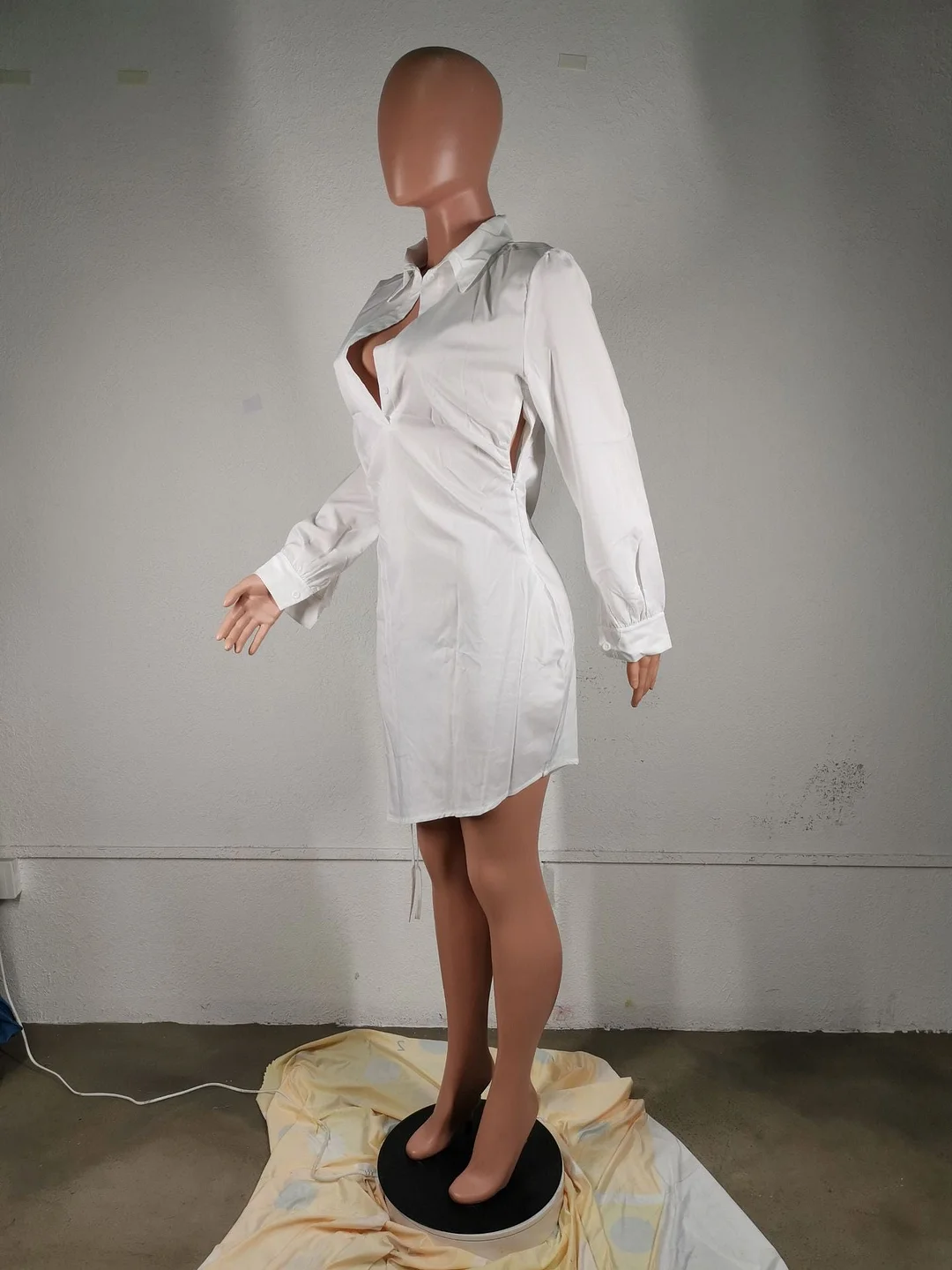 Uveng Glamorous Temperament Commute Women's Shirt Deep Dress