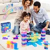 40 PCS Sensory Soft Building Blocks for Toddlers, Montessori Squishy Stacking Toy Set for Kids, Squeezable & Stretchable Early Learning Construction Playset, Multicolor Puzzle Blocks for Creative Play