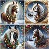 Multistyle Cheval De No&euml;l - Peinture Diamant Ronde - 40 X 40 CM