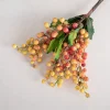 5 Stems Artificial Blueberry Cranberry Plant Bouquet Decor