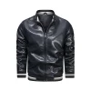 Men's Stand Collar Casual Leather Jacket