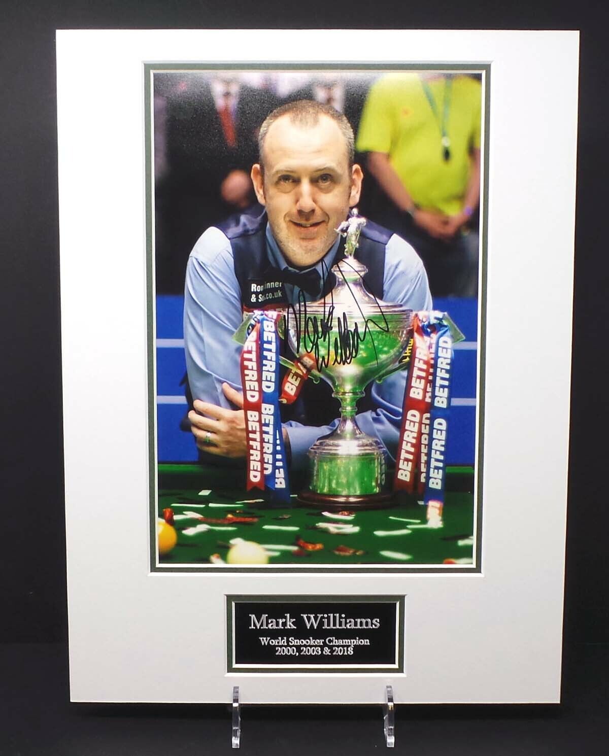 Mark WILLIAMS Signed & Mounted Snooker World Champion Photo Poster painting Display AFTAL RD COA