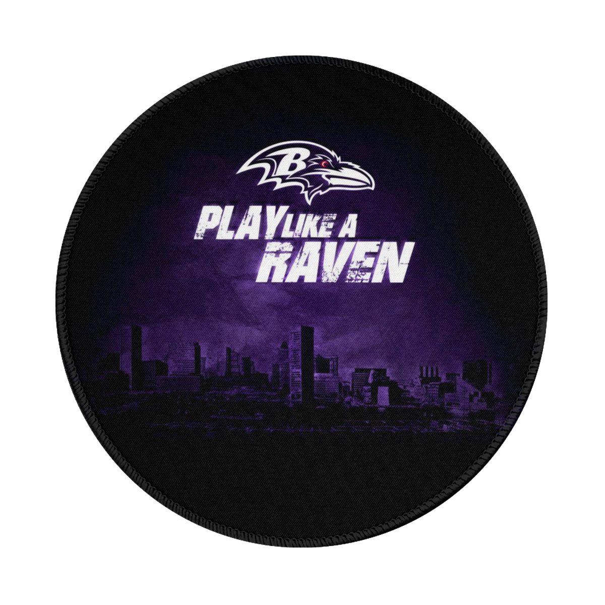 Baltimore Ravens Logo Non-Slip Rubber Round Mouse Pad