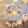 1pc 1.5m 10-led Mixed Color Cloud, Rainbow, Rocket Shaped Battery Powered String Lights For Bedroom, Birthday, Outdoor, Tent Decoration