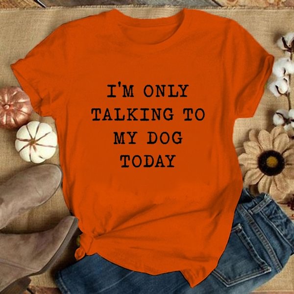 Women's Fashion Letter Printed T-shirts Girls' Funny Graphic Tee Tops Casual Crew Neck Short Sleeve Shirt Tops Laides Summer T-shirts Dog Lover Female Clothes - BlackFridayBuys