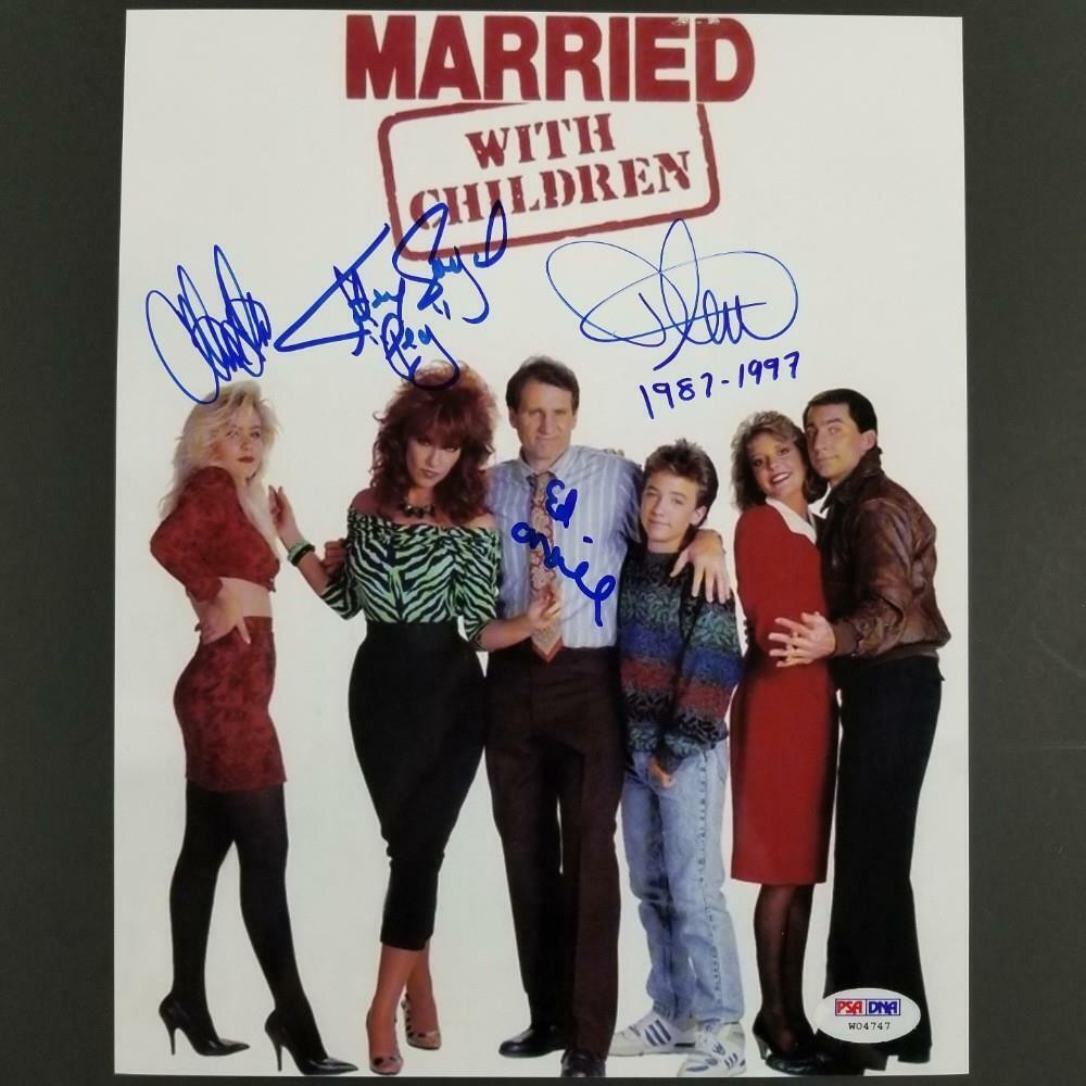 Married With Children Cast signed 8x10 Photo Poster painting #2 O'Neill Sagal Applegate (C)~ PSA