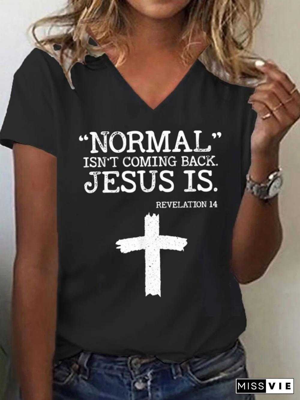 Normal Isn’t Coming Back Jesus Is Revelation 14 Casual T-Shirt