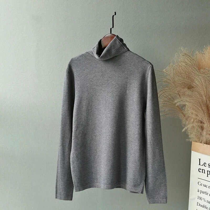 Lizkova Turtleneck Soft Sweater Women 7 colors Long Sleeve Knitted Pullovers 2020 Ladies Casual Warm Tops