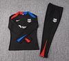 Joyfball 2024/2025 Kids Size Barcelona Half-Pull Training Suit Black Football Shirt 1:1 Thai Quality