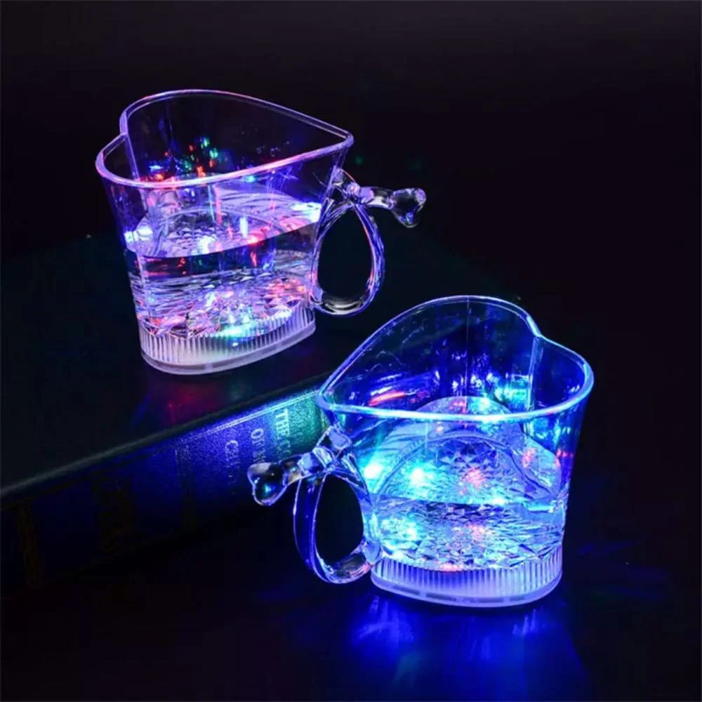 Love Heart Shaped Changing Color Glass
