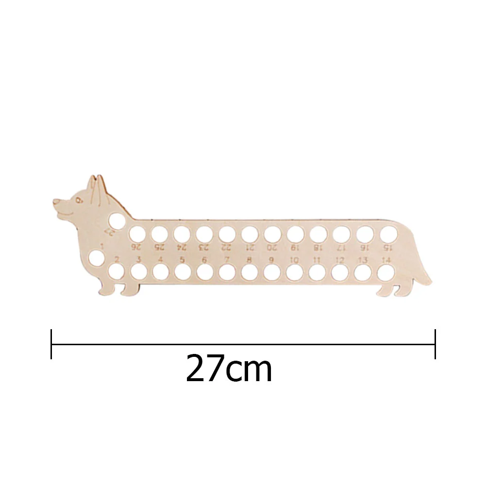 Wooden Carved Cross Stitch Thread Board Embroidery Thread Organizer(Dog)