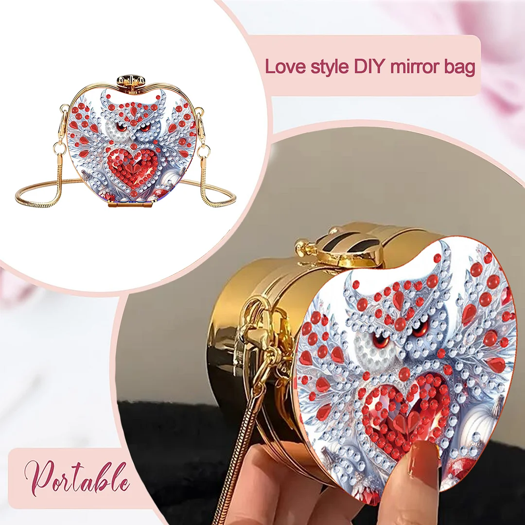 Owl DIY Acrylic Love Art Diamond Painting Coin Purse with Chain for Women Girls