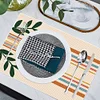 2Pcs Artistic Pattern Diamond Painting Placemat DIY Art Placemat for Table Decor