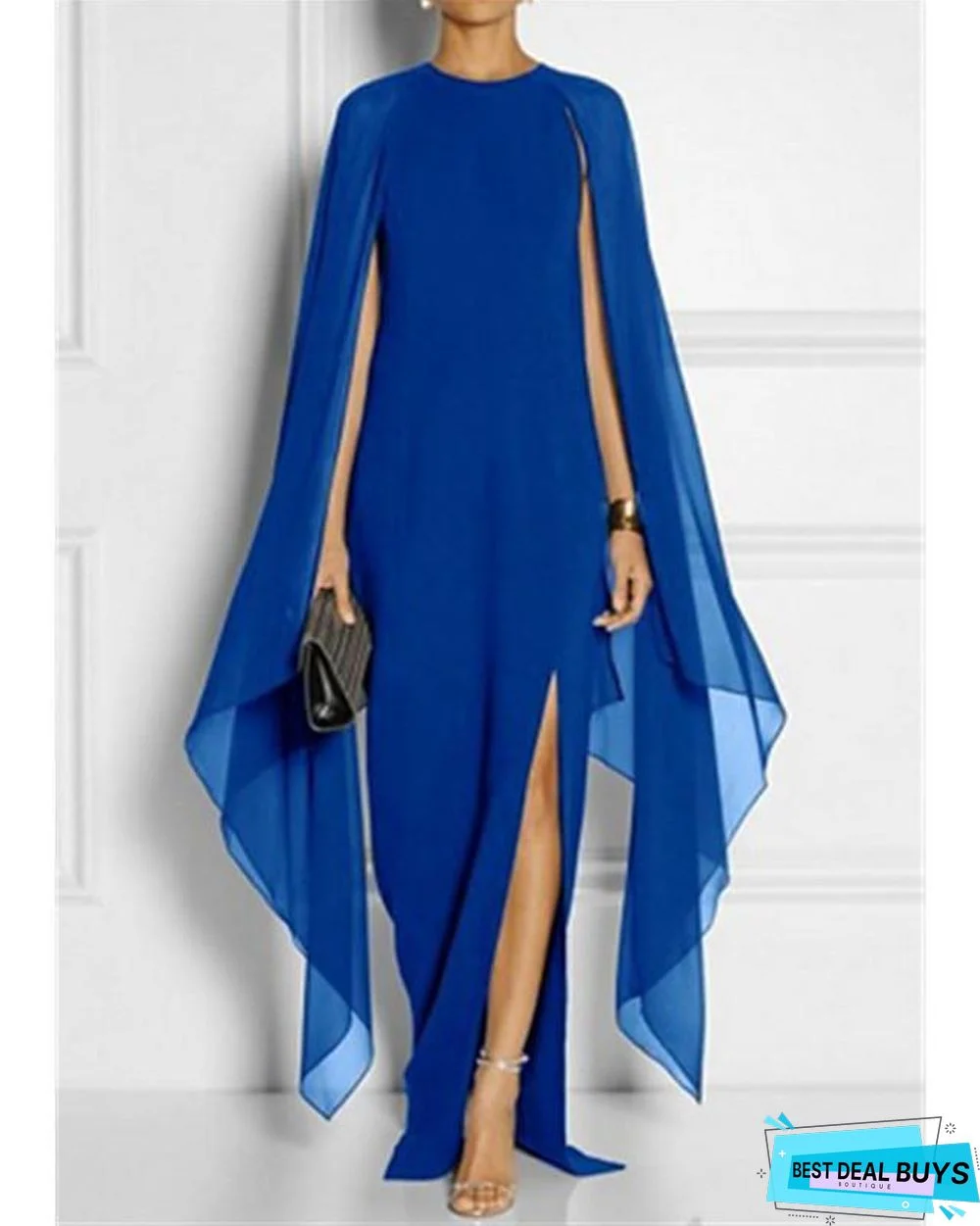 Women's Shift Dress Maxi Long Dress Sleeveless Black Solid Colored Layered Split Summer Plus Size Hot Elegant Split Black Purple Red Royal Blue Black Dresses