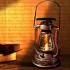 Solar Retro Kerosene Lamp Built-In Battery Light Courtyard Garden Decor (Copper)