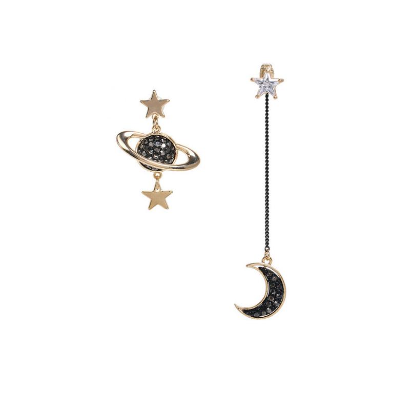 Cubic Zirconia Moon Star Drop Earrings | Oxredo Shop Ramadan Sale