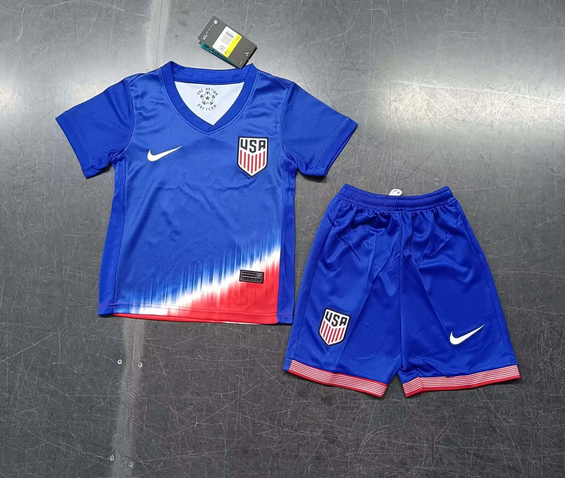 2024 kids USA Away Football Shirt 1:1 Thai Quality