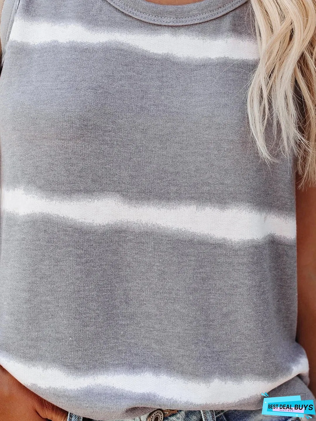 Full Size Tie-Dye Round Neck Tank