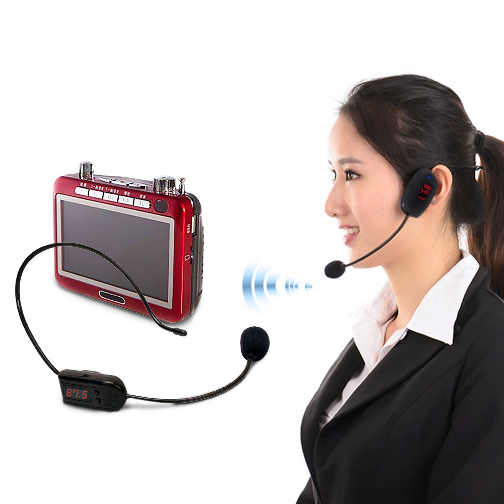 

FM Wireless Microphone Headset Megaphone Radio Mic for Loudspeaker, 501 Original