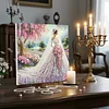 (Pre-Framed)Diamond Painting-DIY Crystal Rhinestone Wedding Dress(25x25cm)