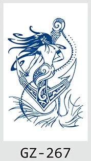 Temporary Waterproof Tattoos Stickers Navigator Compass Totem Flower Juice Ink Men Women Girl Chest Arm Fake Tatoo Drop Shipping