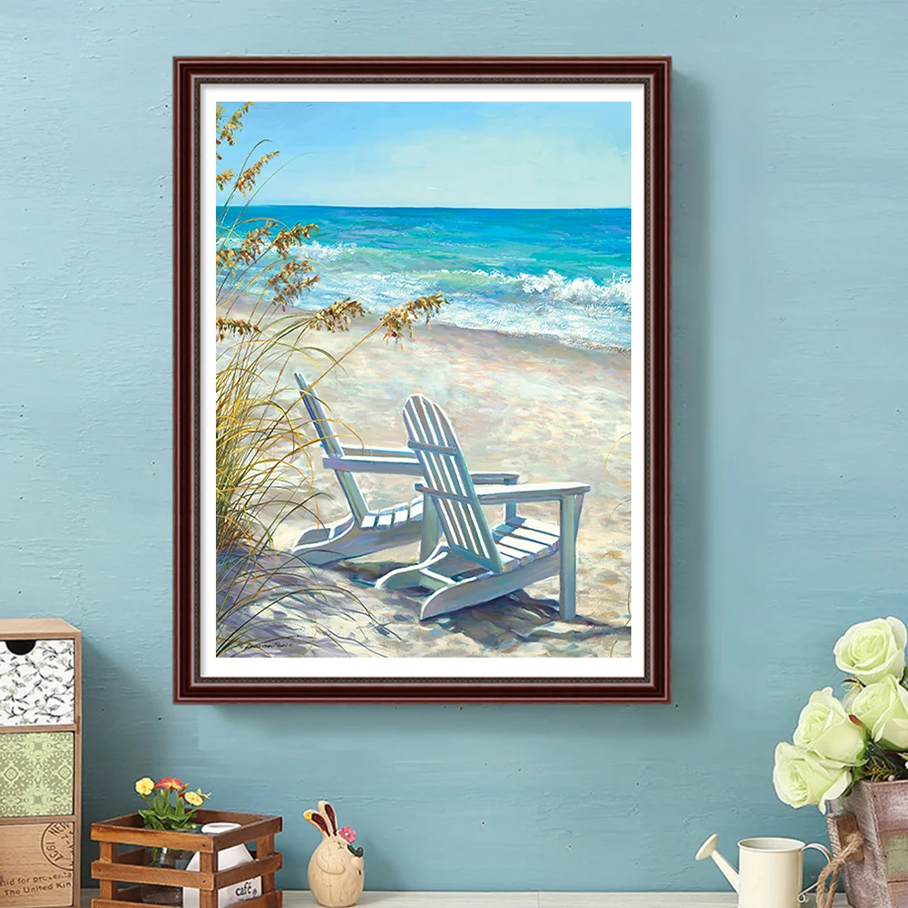 Diamond Painting - Full Round Drill - Beach Lounge Chair(30*40cm)