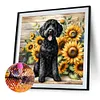 Teddy-rond noir drill diamond painting-40*40cm