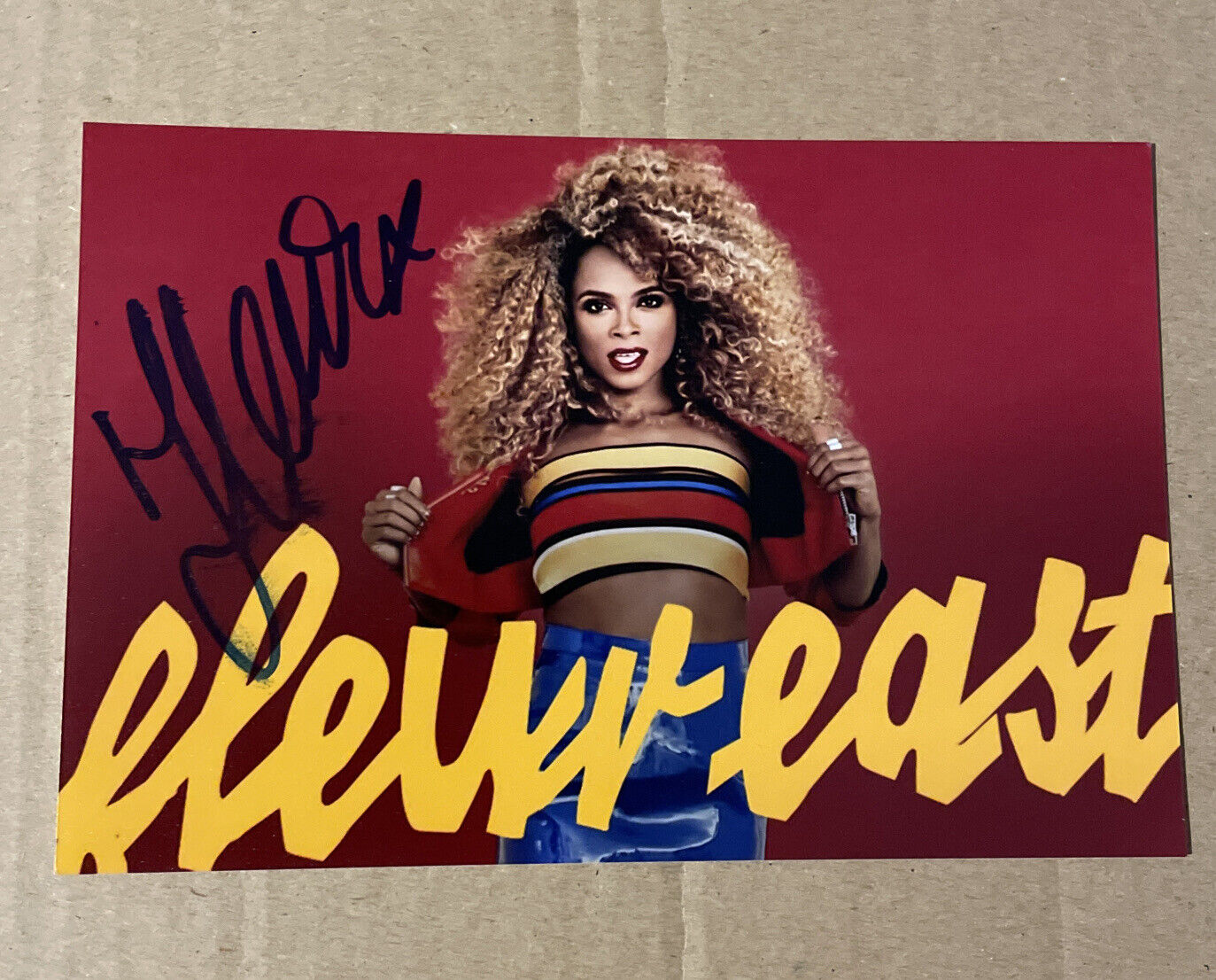 MUSIC FLEUR EAST Hand SIGNED 6x4 Photo Poster painting SAX X Factor Autograph Slightly Smudged