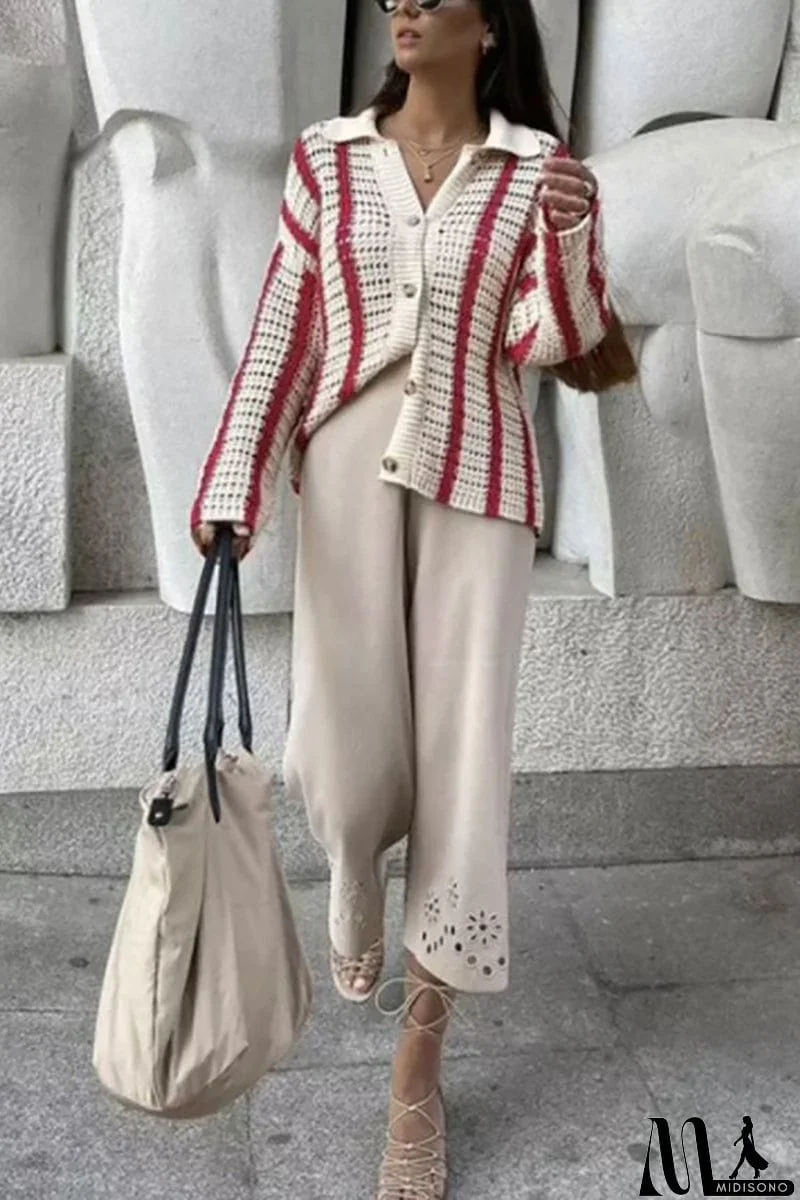 MidiSono - Head In The Clouds Crochet Cardigan Short Set