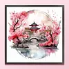 Pavilions-11CT Stamped Cross Stitch 40*40cm/15.75*15.75in