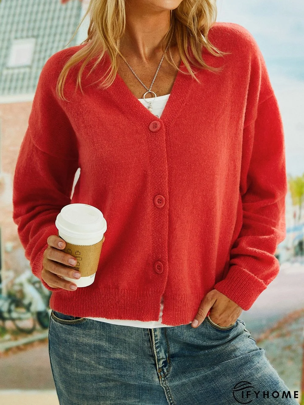 Casual Long Sleeve Sweater | IFYHOME