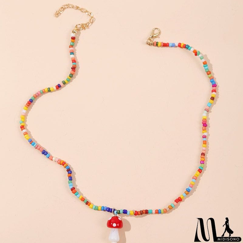 MidiSono - Simple Style Lovely Mushroom Shape Necklace