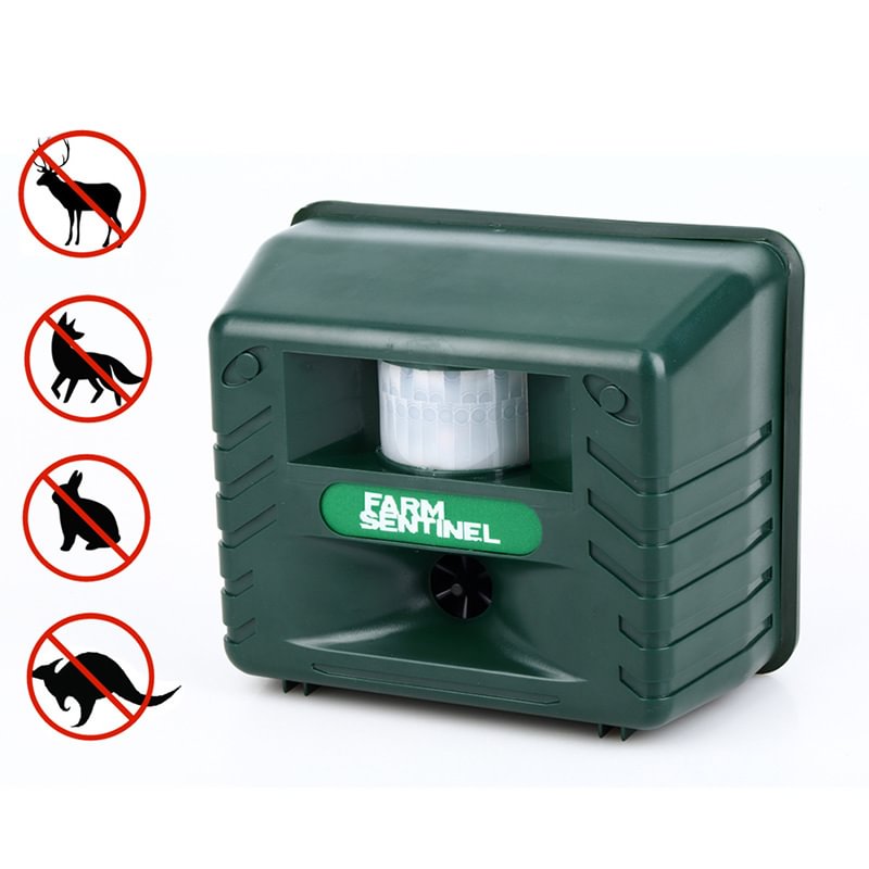 Ultrasonic Animal Control, Pest Repellent For Rat, Mice, Cat, Dog, Deer With Motion Sensor & Intruder Alarm