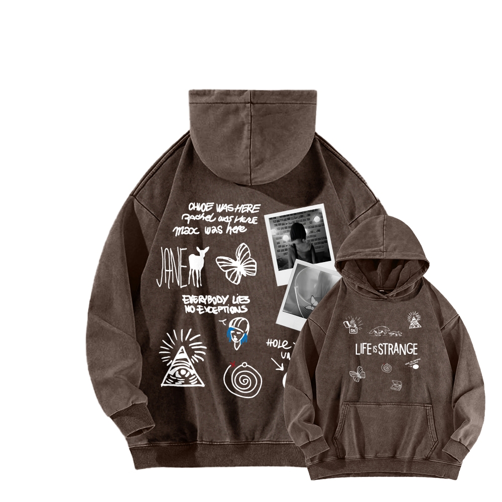 Life Is Strange Unisex Washed Hoodie 2602009490