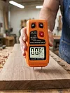 Wood Moisture Meter LCD Backlight Digital Wood Moisture Tester with 4 Switchable Modes High Precision for Firewood Paper Floor (Battery Not Included)