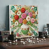 Framed Diamond Painting - Special Shaped - Flowers (25x25cm)
