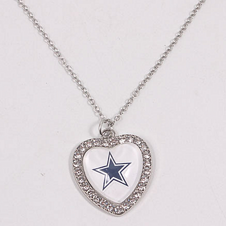 NFL Necklace Football League Team Necklace Mahogany Drilling Dallas Cowboys Necklace Cowboys-Annaletters