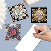 6Pcs Diamond Painting Greeting Card Mandala Diamond Handmade Card Kit