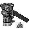 NEEWER GM27 Hydraulic Damping Pan Head Aluminum Alloy Rocker Handle Base Tripod Panoramic Photography Camera Micro Single Mobile Phone Slide Rail Bracket Monopod Arca Aka Quick Release Plate