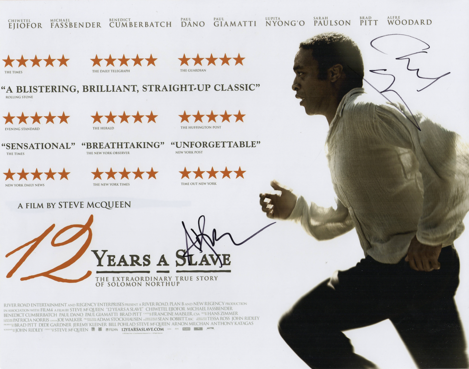 12 Years a Slave cast signed 11x14 Photo Poster painting! Ejiofor! Guaranteed Authentic! 1109