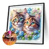 Diamond Painting - Full Round Drill - Two Cats(Canvas|40*40cm)