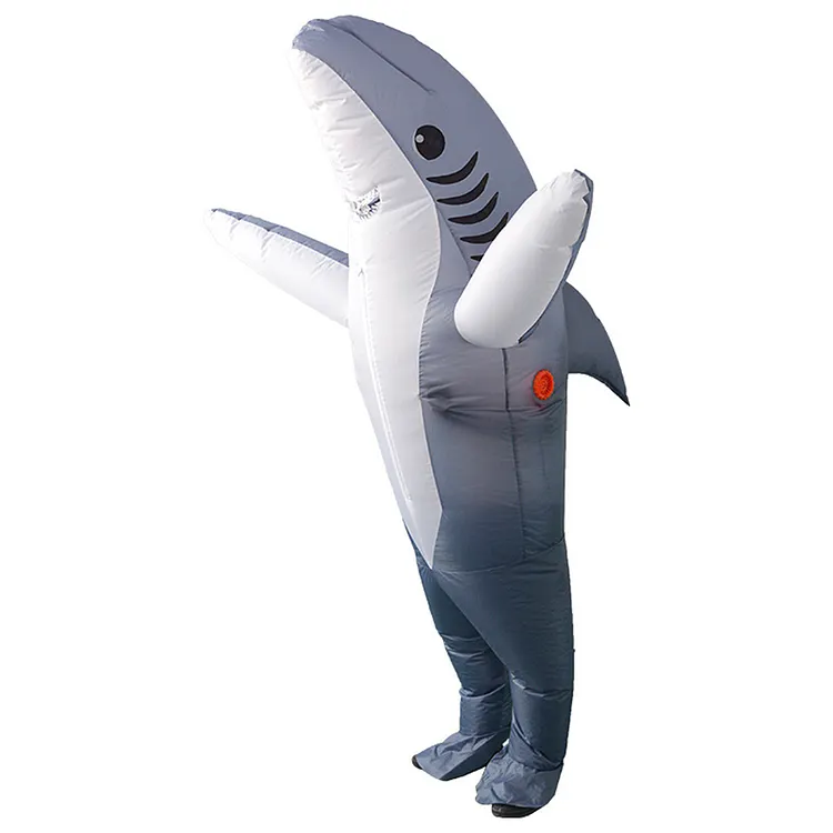 Funny Animal Shark Adult&nbsp;Inflatable&nbsp;Outfits&nbsp;Cosplay Costume Halloween Carnival Suit
