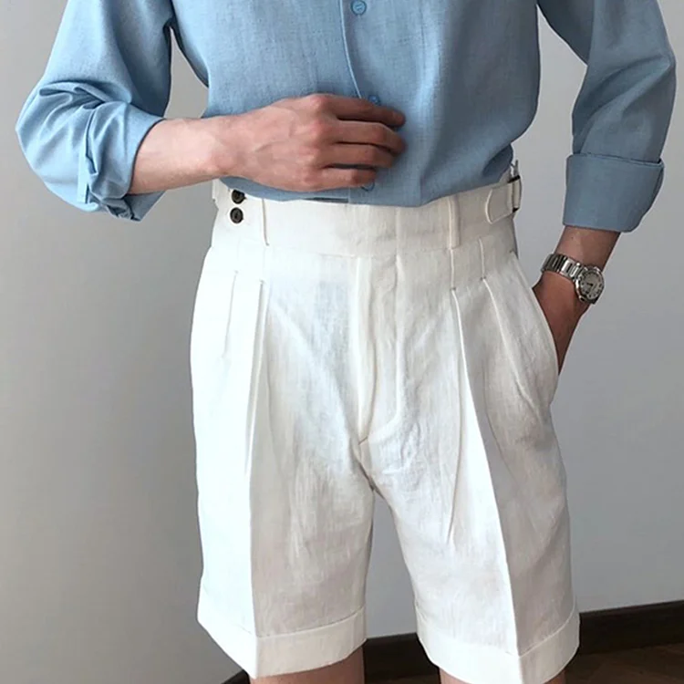 Gentleman Elegant Casual Linen Shorts