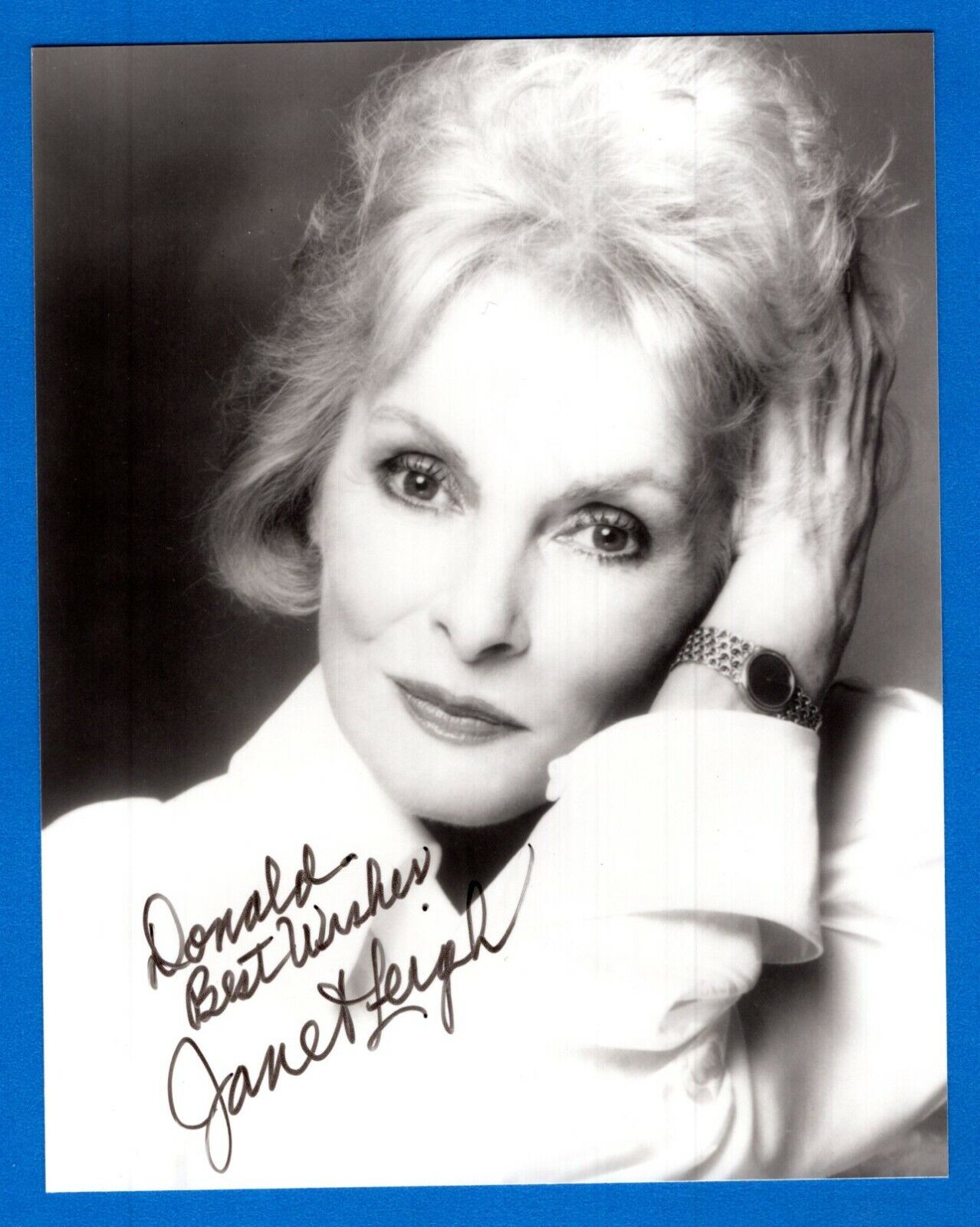 Janet Leigh Actress Hand Signed Autograph 4x5 Photo Poster painting