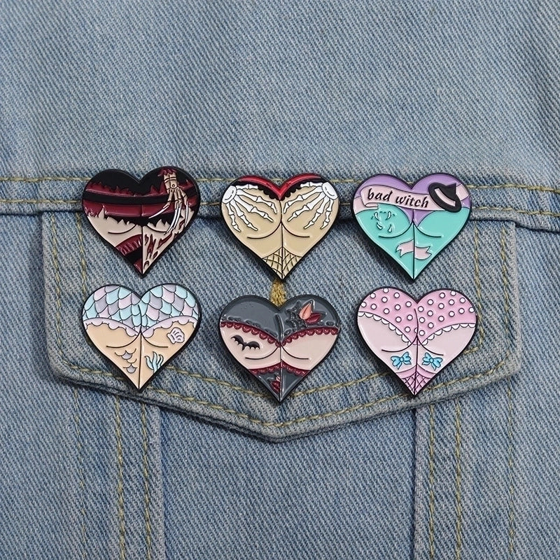 Cartoon Style Cute Cowboy Style Letter Heart Shape Alloy Stamping Stoving Varnish Women’s Brooches