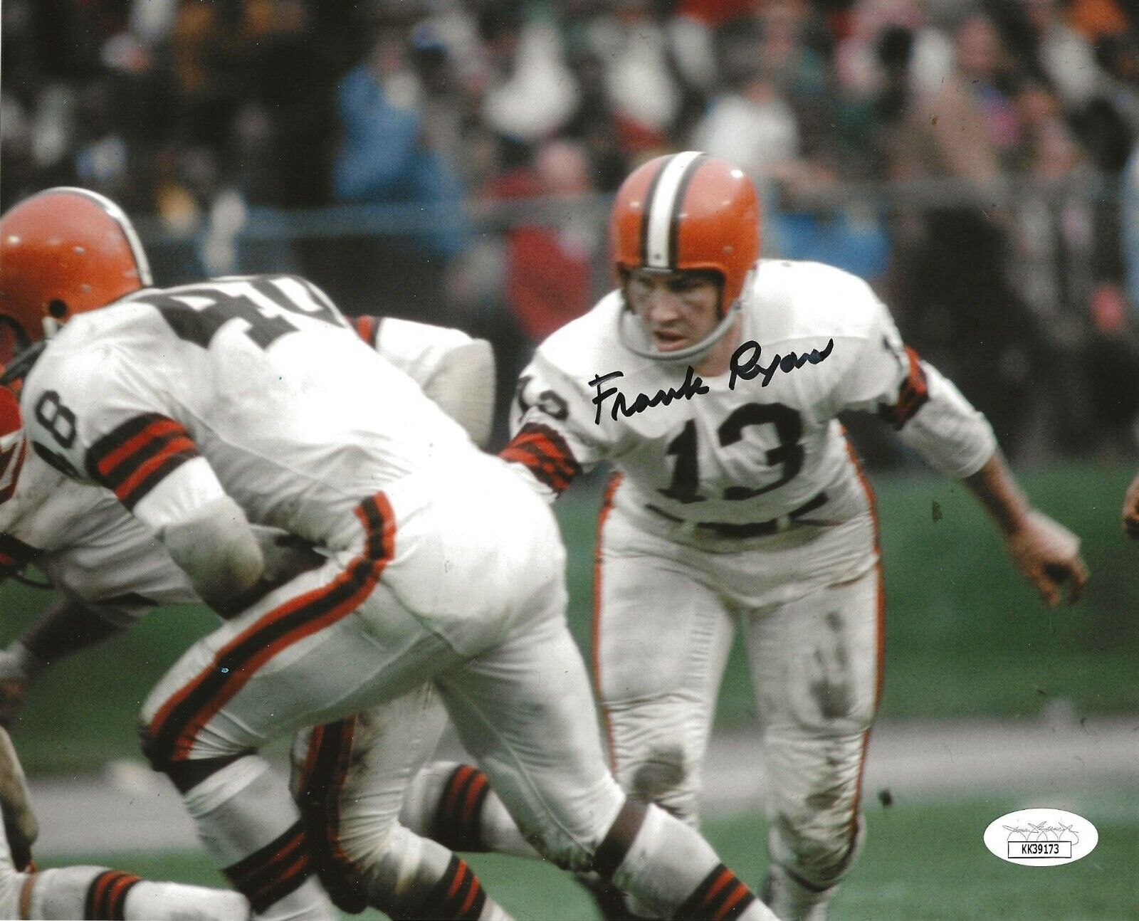 Frank Ryan signed Cleveland Browns 8x10 Photo Poster painting autographed 4 JSA