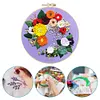 Flower-DIY Embroidery Kit with Pattern Cotton Threads Needles Hoop 30*30cm/11.81*11.81in tapestrymarket
