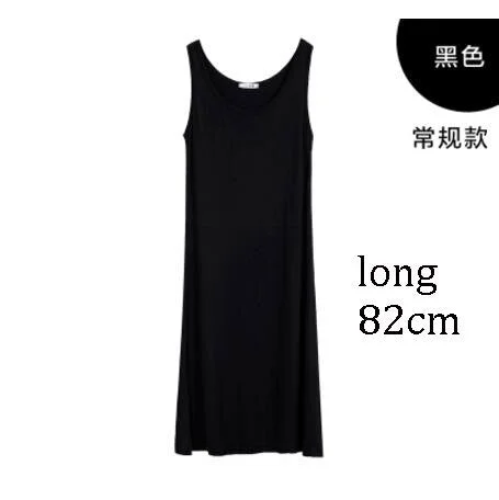 2020 Women's fashion Modal Dress Spaghetti Vest 82 to 110cm Long Under dress Spring and summer Ladies Casual Dresses